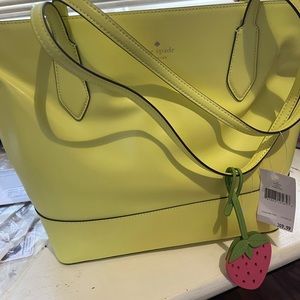 NWT Kate Spade Lime Strawberry Tote